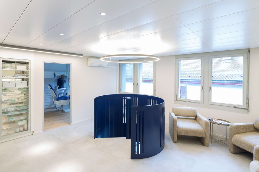 Impression aus dem oberen Geschoss der Praxis.